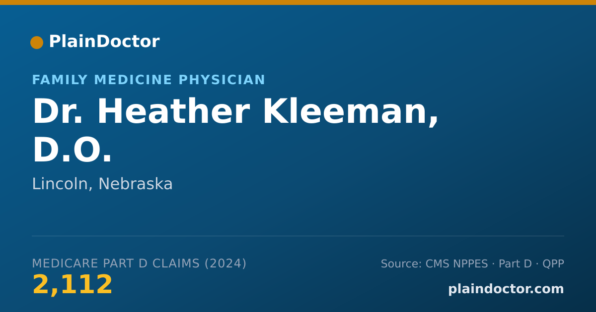 Shareable card for Heather Kleeman, D.O. - Family Medicine Physician, Lincoln, NE