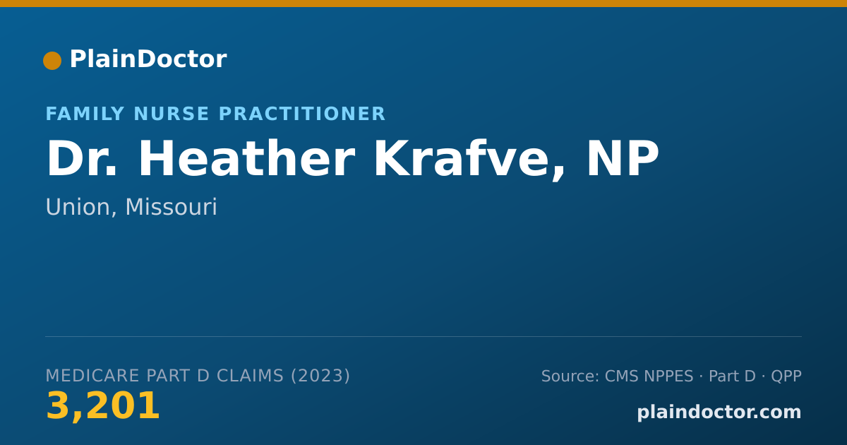 Shareable card for Heather Krafve, NP - Family Nurse Practitioner, Union, MO