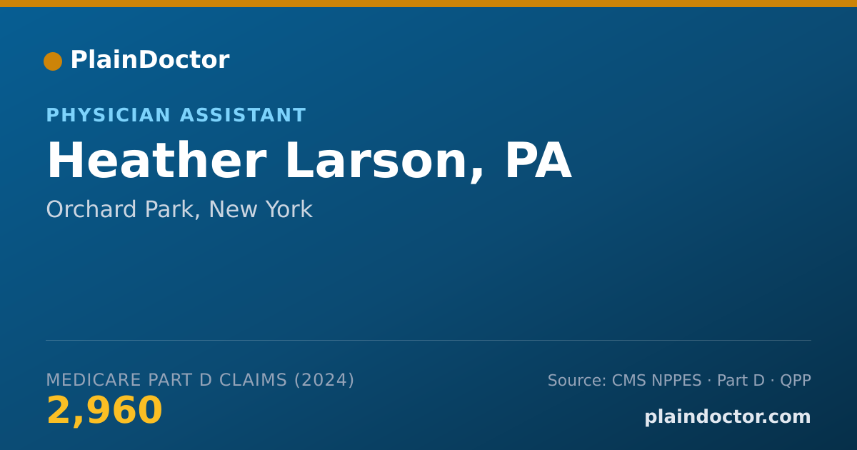 Shareable card for Heather Larson, PA - Physician Assistant, Orchard Park, NY