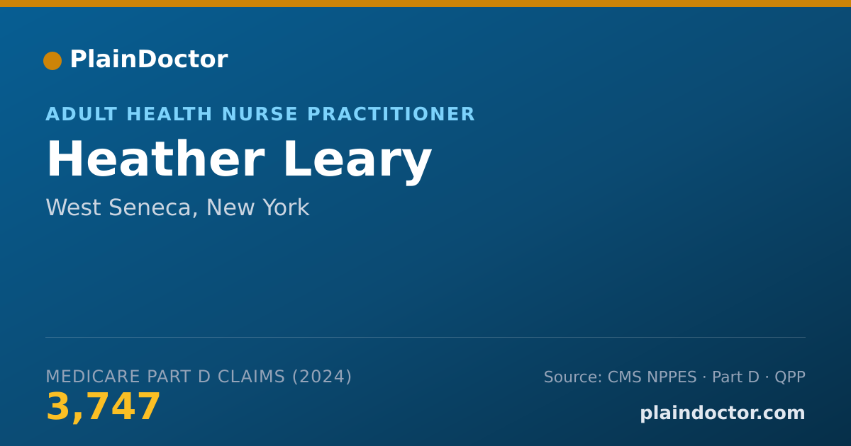 Shareable card for Heather Leary - Adult Health Nurse Practitioner, West Seneca, NY