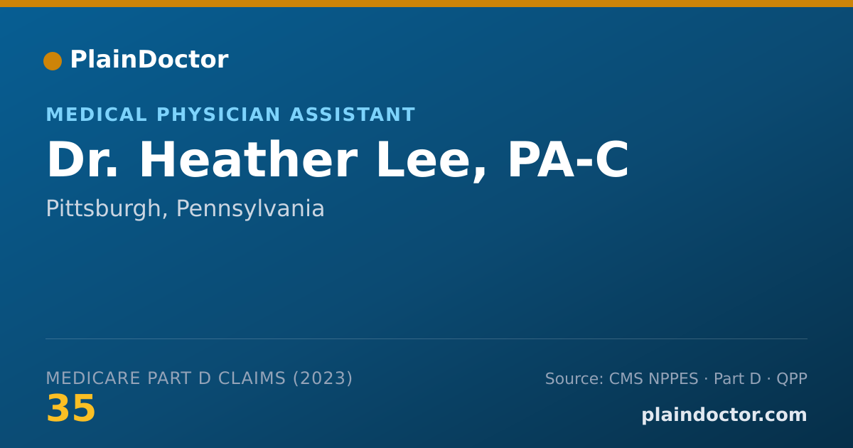 Shareable card for Heather Lee, PA-C - Medical Physician Assistant, Pittsburgh, PA