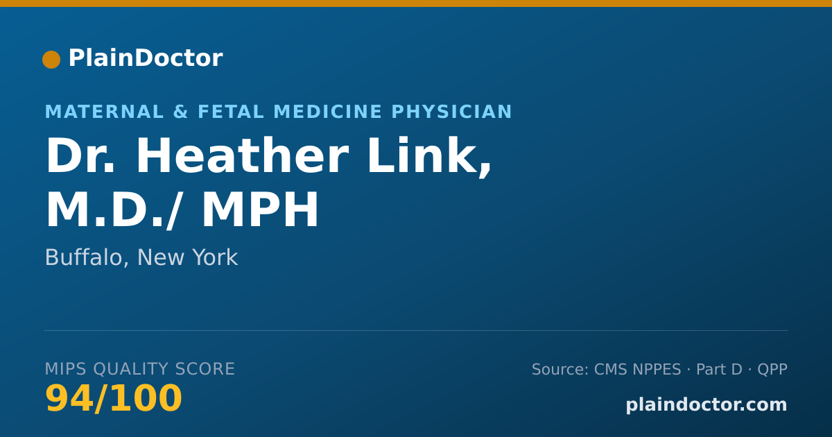Shareable card for Heather Link, M.D./ MPH - Maternal & Fetal Medicine Physician, Buffalo, NY