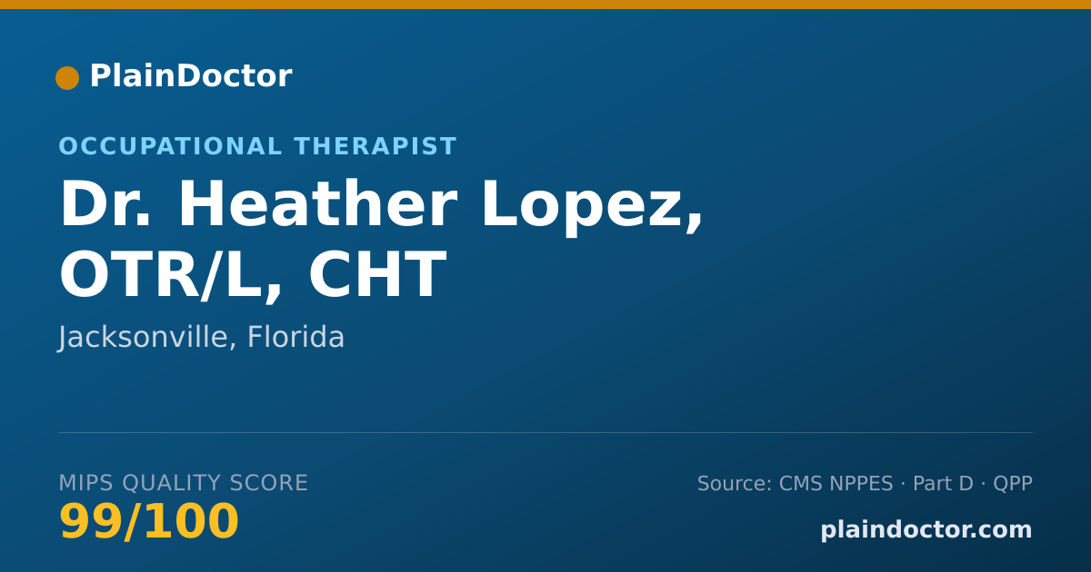 Shareable card for Heather Lopez, OTR/L, CHT - Occupational Therapist, Jacksonville, FL