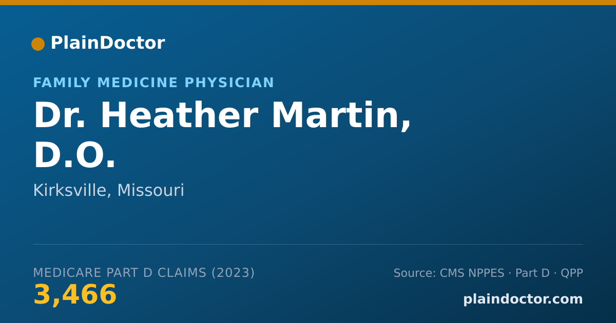 Shareable card for Heather Martin, D.O. - Family Medicine Physician, Kirksville, MO