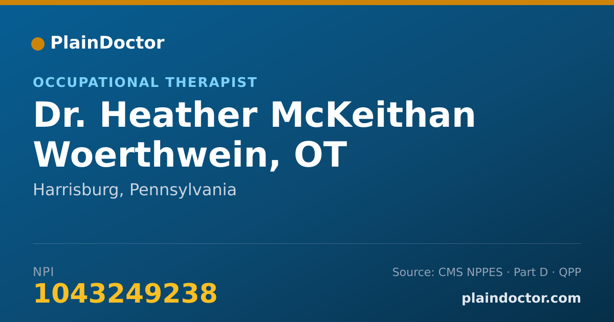 Shareable card for Heather McKeithan Woerthwein, OT - Occupational Therapist, Harrisburg, PA