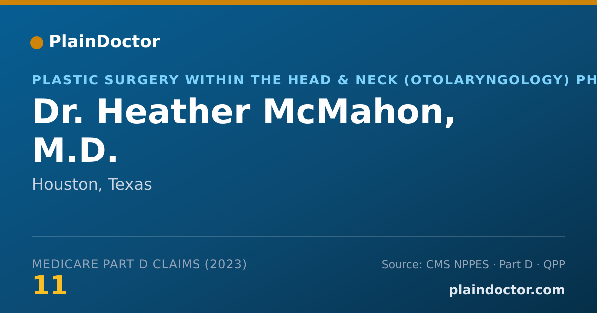 Shareable card for Heather McMahon, M.D. - Plastic Surgery within the Head & Neck (Otolaryngology) Physician, Houston, TX