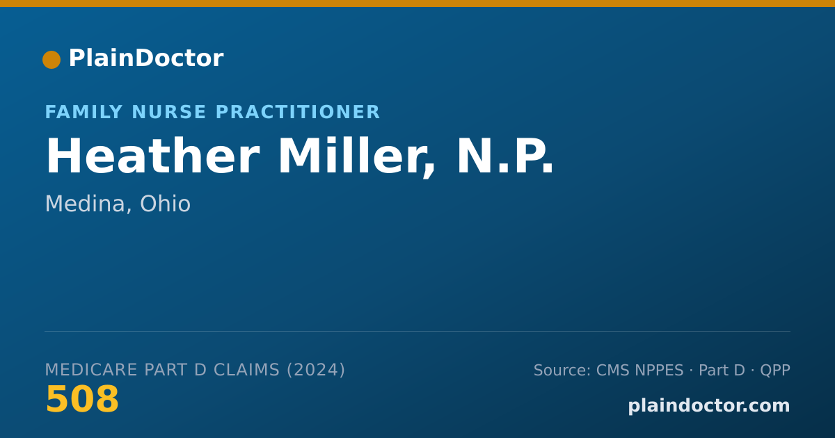 Shareable card for Heather Miller, N.P. - Family Nurse Practitioner, Medina, OH