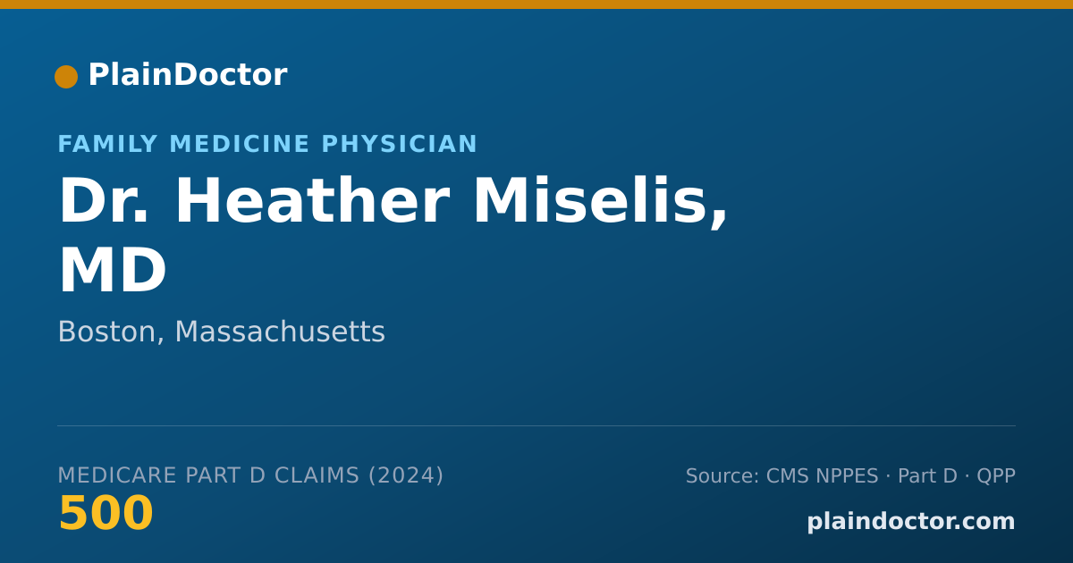 Shareable card for Heather Miselis, MD - Family Medicine Physician, Boston, MA
