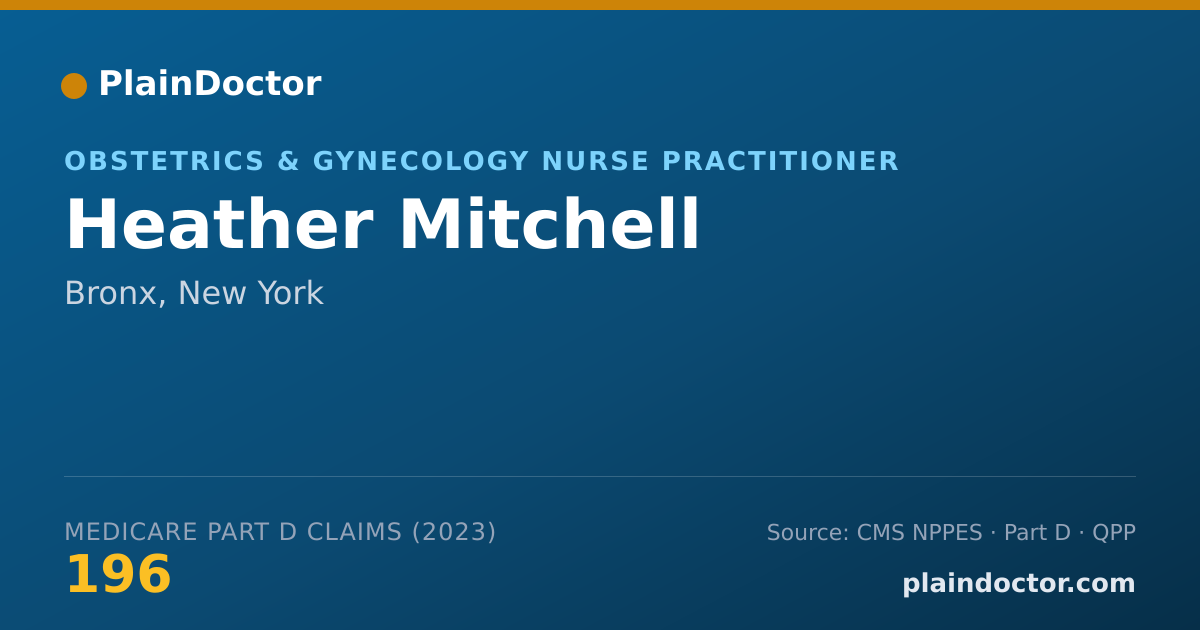 Shareable card for Heather Mitchell - Obstetrics & Gynecology Nurse Practitioner, Bronx, NY
