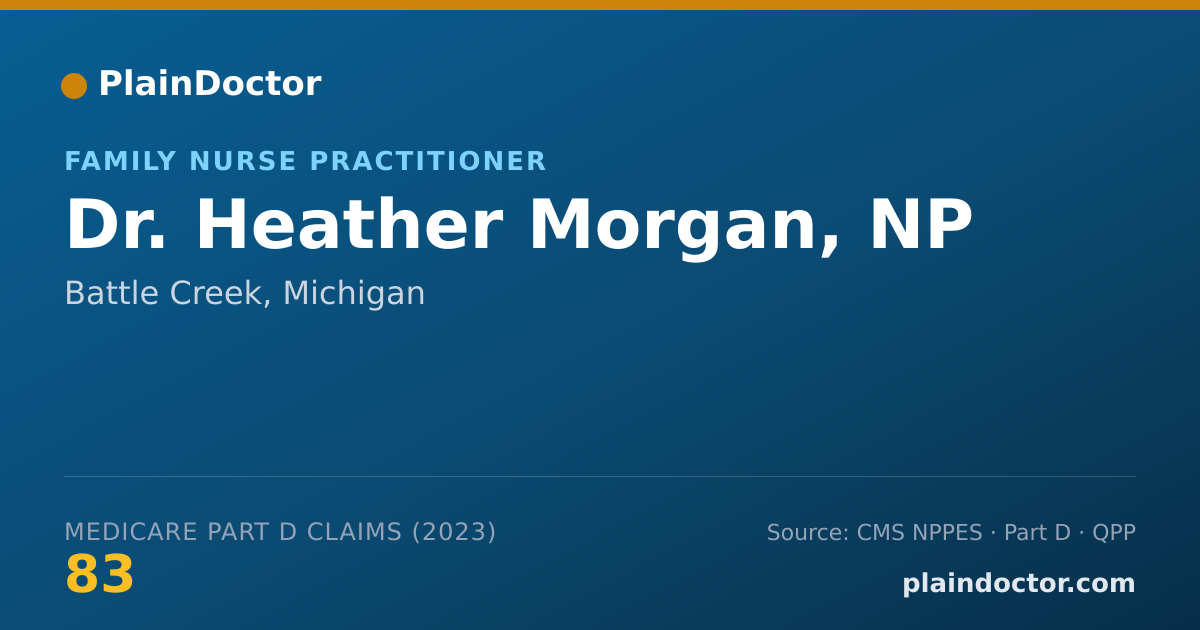 Shareable card for Heather Morgan, NP - Family Nurse Practitioner, Battle Creek, MI