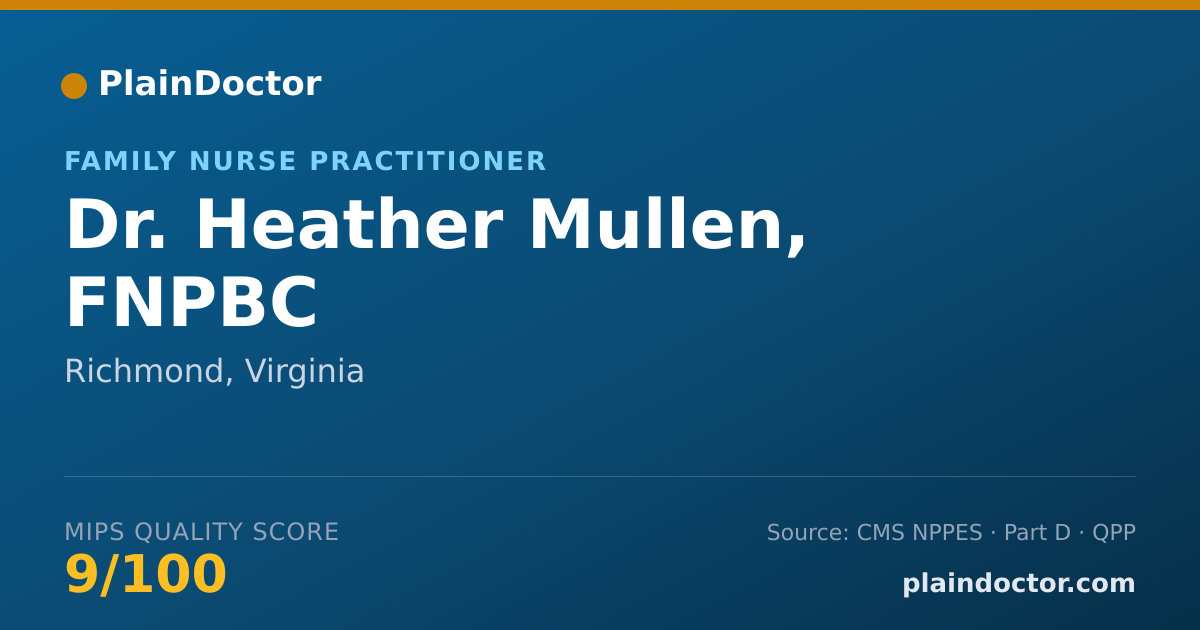 Shareable card for Heather Mullen, FNPBC - Family Nurse Practitioner, Richmond, VA
