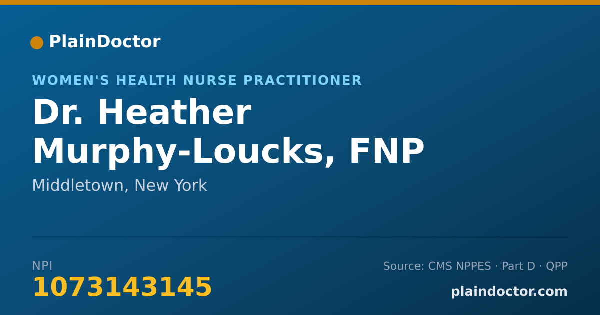 Shareable card for Heather Murphy-Loucks, FNP - Women's Health Nurse Practitioner, Middletown, NY
