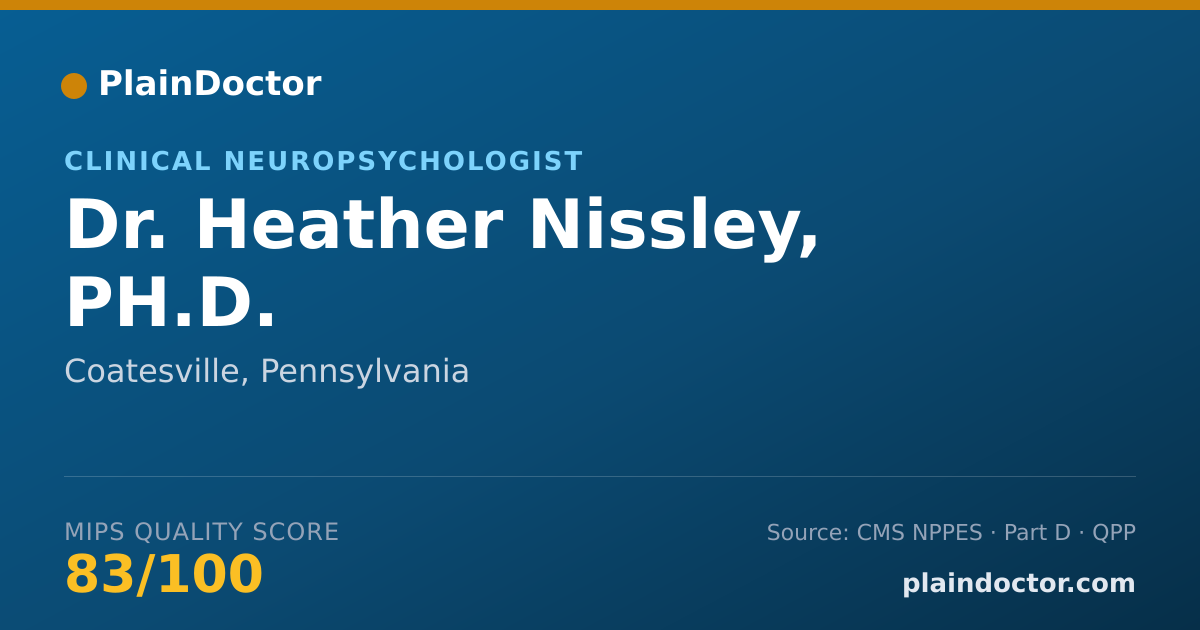 Shareable card for Heather Nissley, PH.D. - Clinical Neuropsychologist, Coatesville, PA