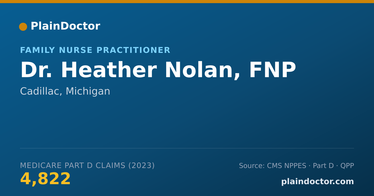 Shareable card for Heather Nolan, FNP - Family Nurse Practitioner, Cadillac, MI