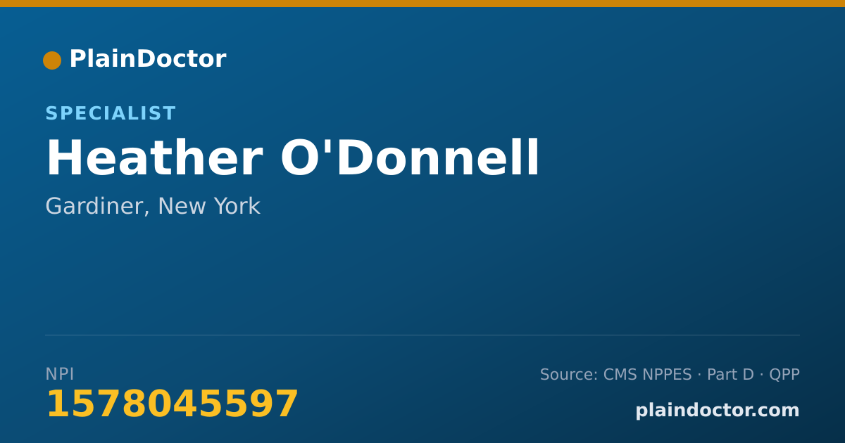 Shareable card for Heather O'Donnell - Specialist, Gardiner, NY