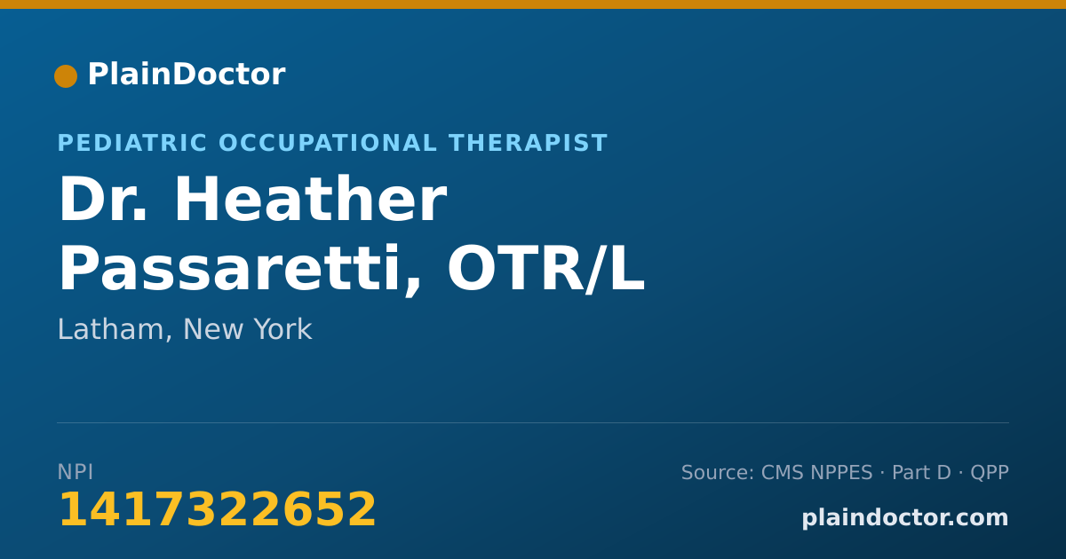 Shareable card for Heather Passaretti, OTR/L - Pediatric Occupational Therapist, Latham, NY