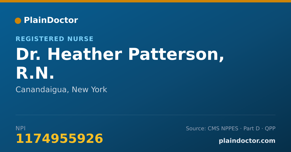 Shareable card for Heather Patterson, R.N. - Registered Nurse, Canandaigua, NY