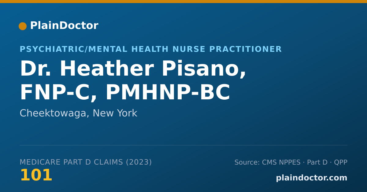 Shareable card for Heather Pisano, FNP-C, PMHNP-BC - Psychiatric/Mental Health Nurse Practitioner, Cheektowaga, NY
