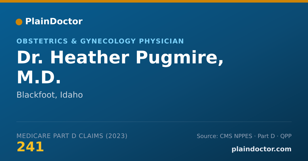 Shareable card for Heather Pugmire, M.D. - Obstetrics & Gynecology Physician, Blackfoot, ID