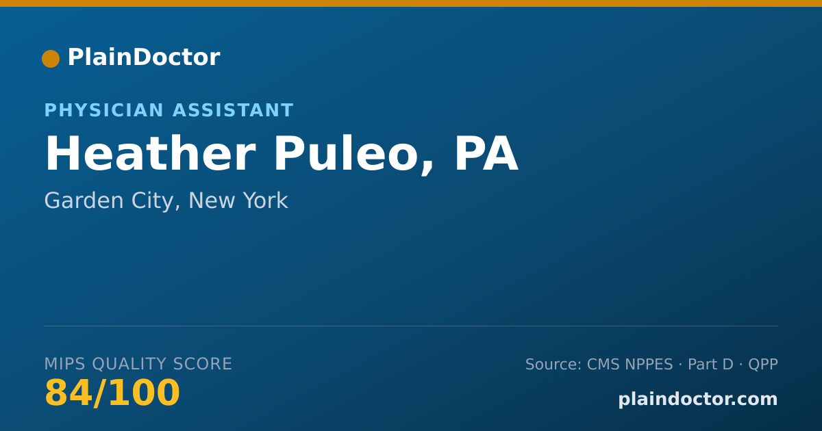 Shareable card for Heather Puleo, PA - Physician Assistant, Garden City, NY