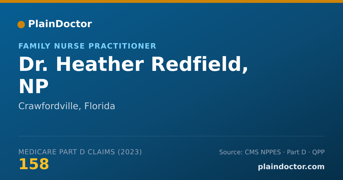 Shareable card for Heather Redfield, NP - Family Nurse Practitioner, Crawfordville, FL