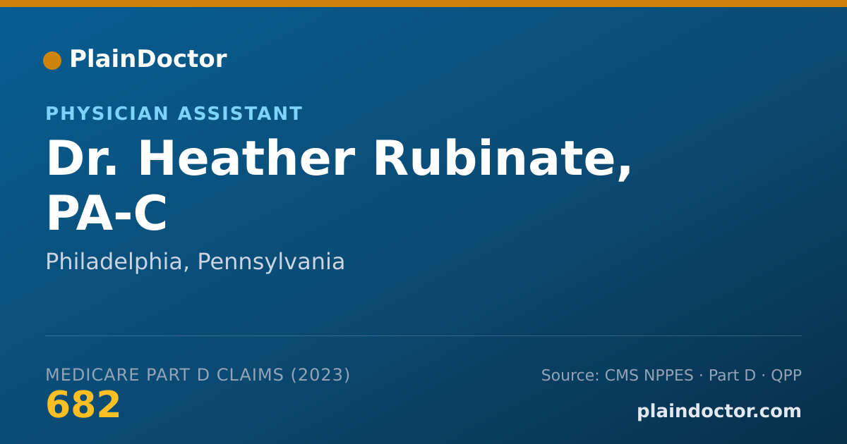 Shareable card for Heather Rubinate, PA-C - Physician Assistant, Philadelphia, PA