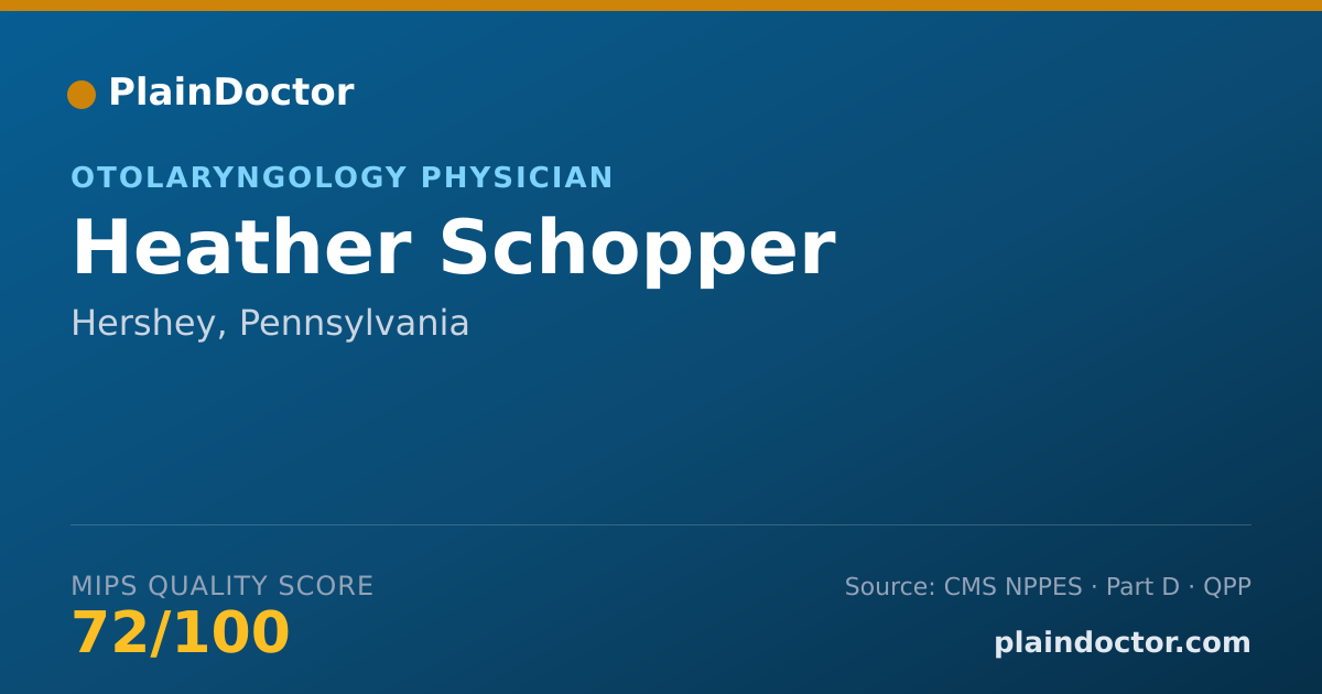 Shareable card for Heather Schopper - Otolaryngology Physician, Hershey, PA