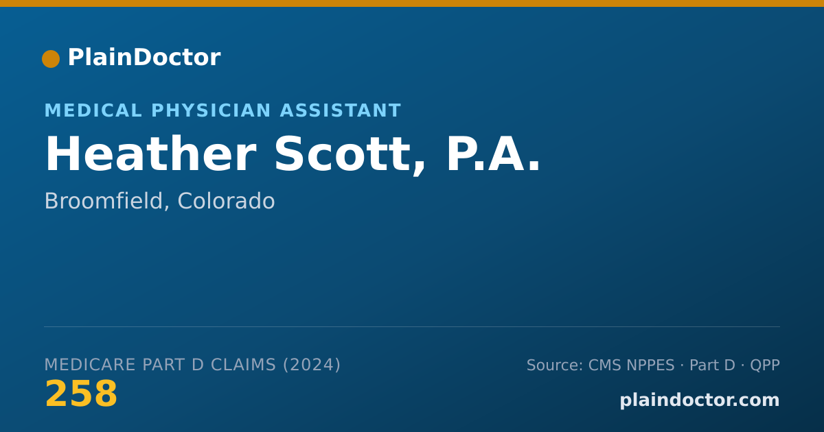 Shareable card for Heather Scott, P.A. - Medical Physician Assistant, Broomfield, CO