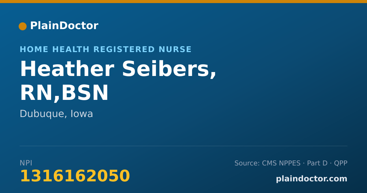 Shareable card for Heather Seibers, RN,BSN - Home Health Registered Nurse, Dubuque, IA