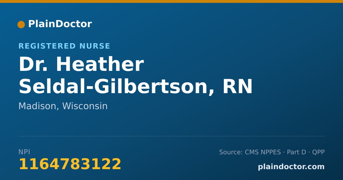 Shareable card for Heather Seldal-Gilbertson, RN - Registered Nurse, Madison, WI