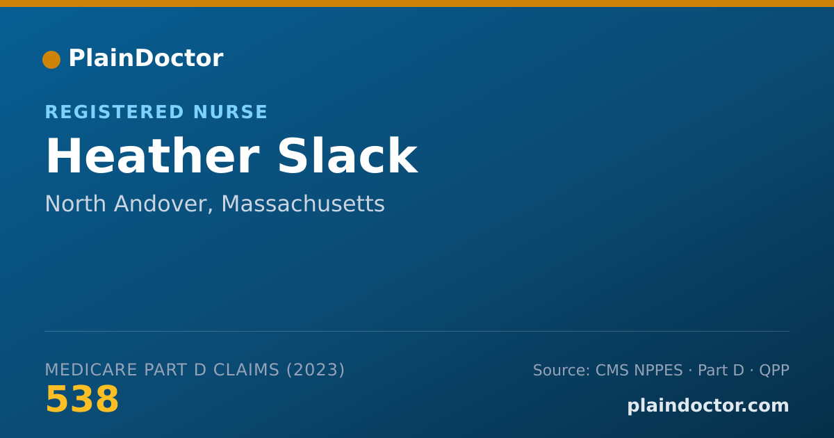 Shareable card for Heather Slack - Registered Nurse, North Andover, MA