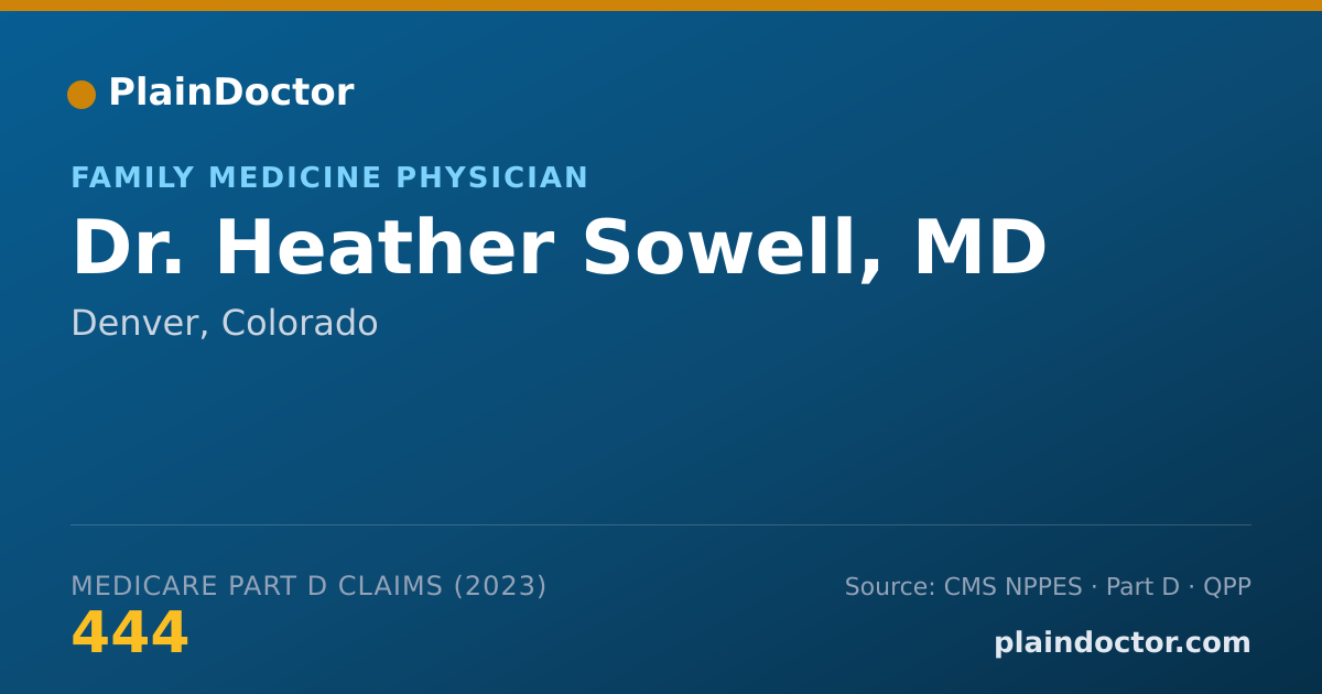 Shareable card for Heather Sowell, MD - Family Medicine Physician, Denver, CO