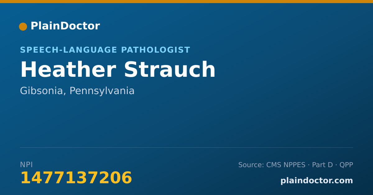Shareable card for Heather Strauch - Speech-Language Pathologist, Gibsonia, PA