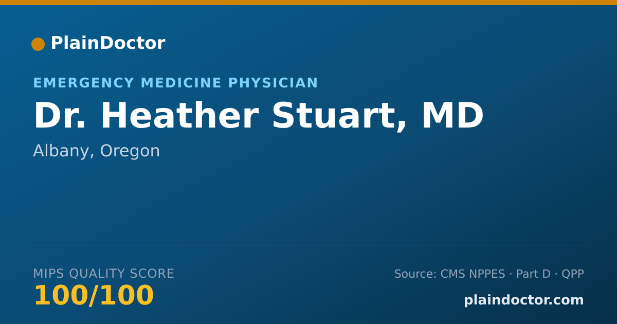 Shareable card for Heather Stuart, MD - Emergency Medicine Physician, Albany, OR