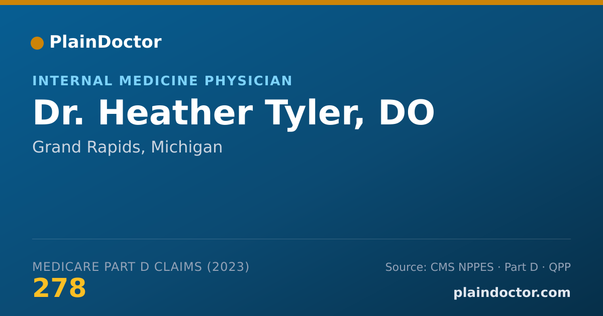Shareable card for Heather Tyler, DO - Internal Medicine Physician, Grand Rapids, MI