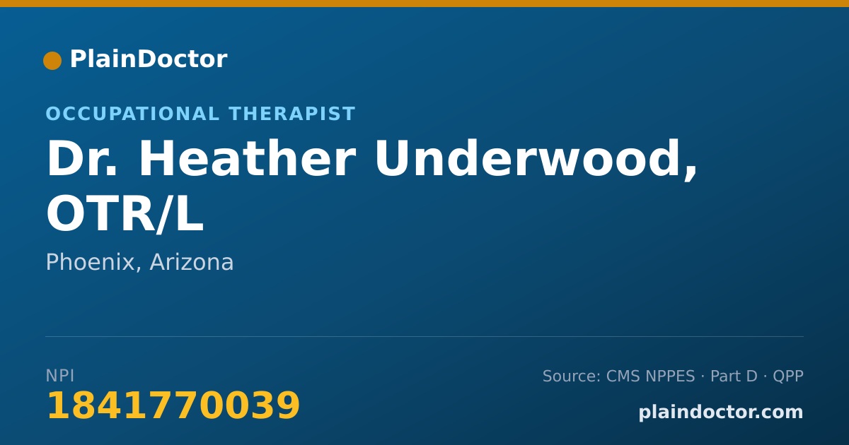 Shareable card for Heather Underwood, OTR/L - Occupational Therapist, Phoenix, AZ
