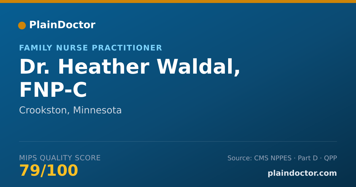 Shareable card for Heather Waldal, FNP-C - Family Nurse Practitioner, Crookston, MN