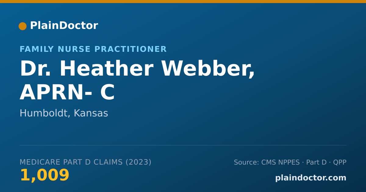 Shareable card for Heather Webber, APRN- C - Family Nurse Practitioner, Humboldt, KS