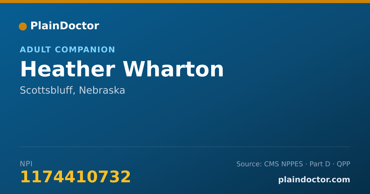 Shareable card for Heather Wharton - Adult Companion, Scottsbluff, NE