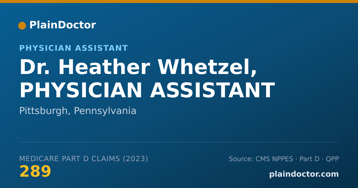 Shareable card for Heather Whetzel, PHYSICIAN ASSISTANT - Physician Assistant, Pittsburgh, PA