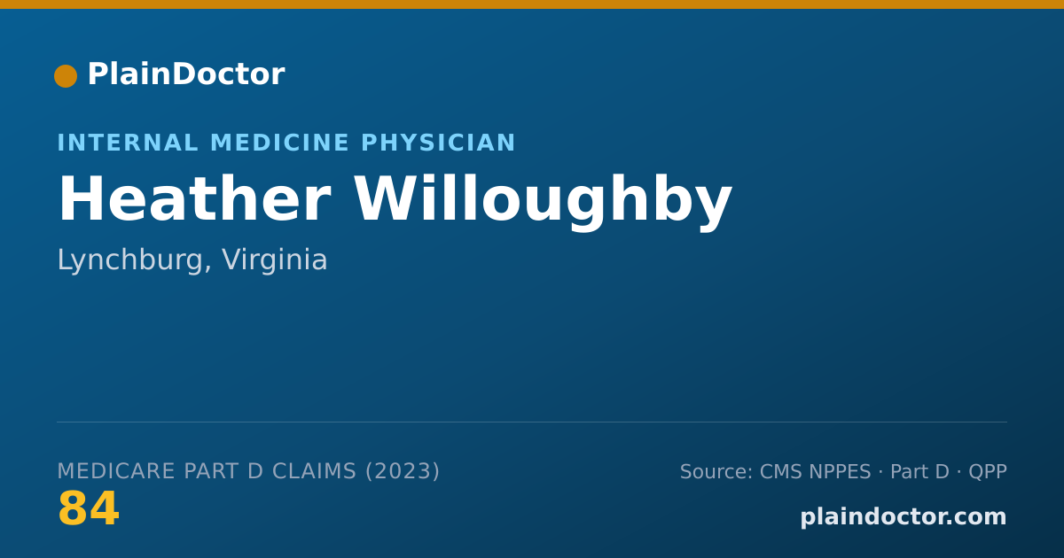 Shareable card for Heather Willoughby - Internal Medicine Physician, Lynchburg, VA
