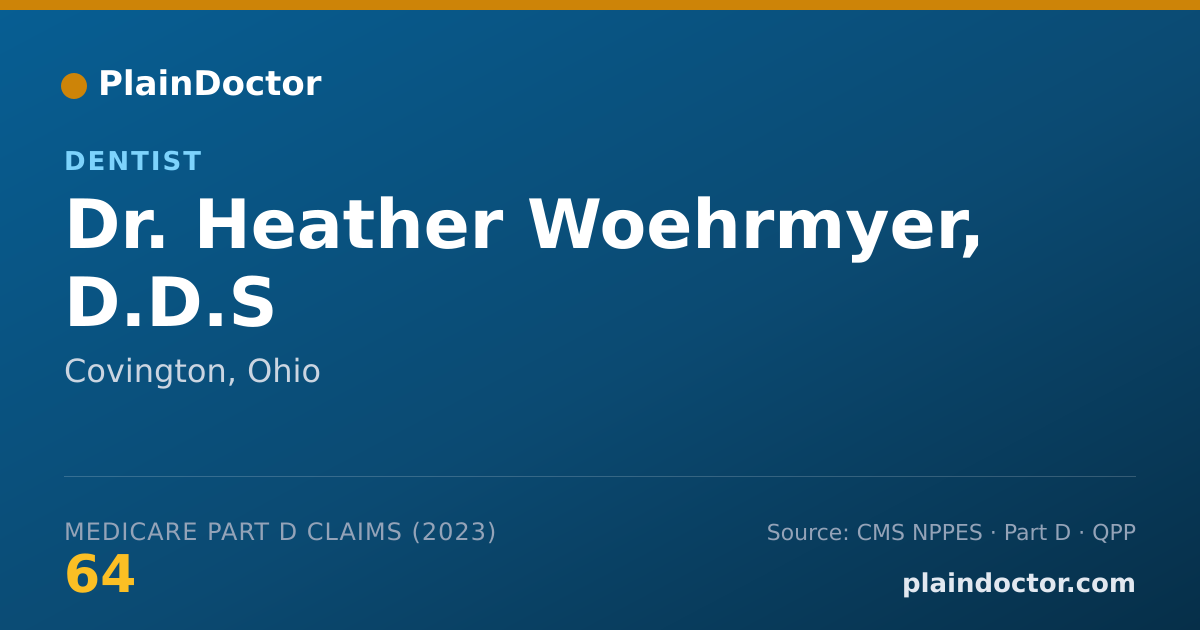 Shareable card for Heather Woehrmyer, D.D.S - Dentist, Covington, OH