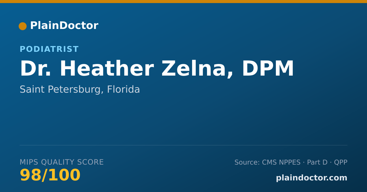 Shareable card for Heather Zelna, DPM - Podiatrist, Saint Petersburg, FL