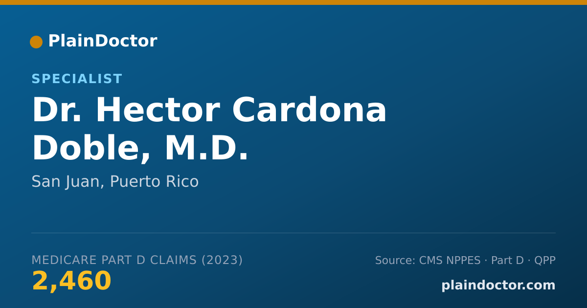 Shareable card for Hector Cardona Doble, M.D. - Specialist, San Juan, PR