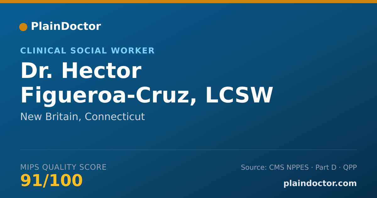 Shareable card for Hector Figueroa-Cruz, LCSW - Clinical Social Worker, New Britain, CT