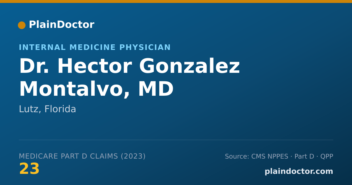 Shareable card for Hector Gonzalez Montalvo, MD - Internal Medicine Physician, Lutz, FL