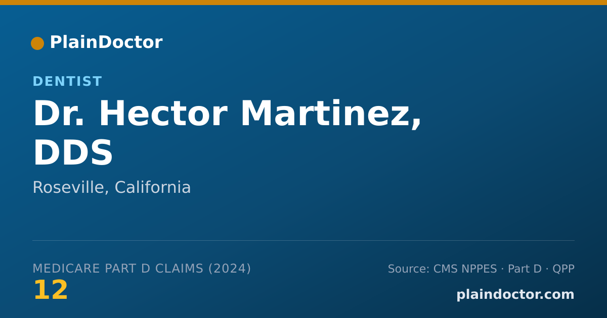 Shareable card for Hector Martinez, DDS - Dentist, Roseville, CA