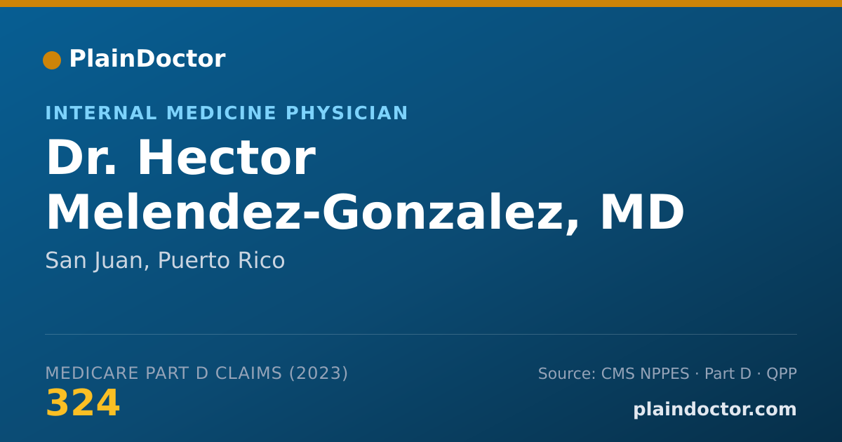 Shareable card for Hector Melendez-Gonzalez, MD - Internal Medicine Physician, San Juan, PR
