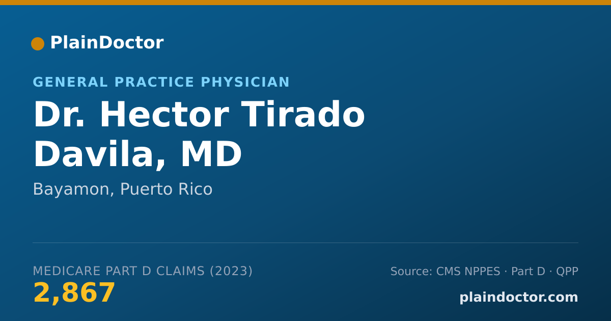 Shareable card for Hector Tirado Davila, MD - General Practice Physician, Bayamon, PR