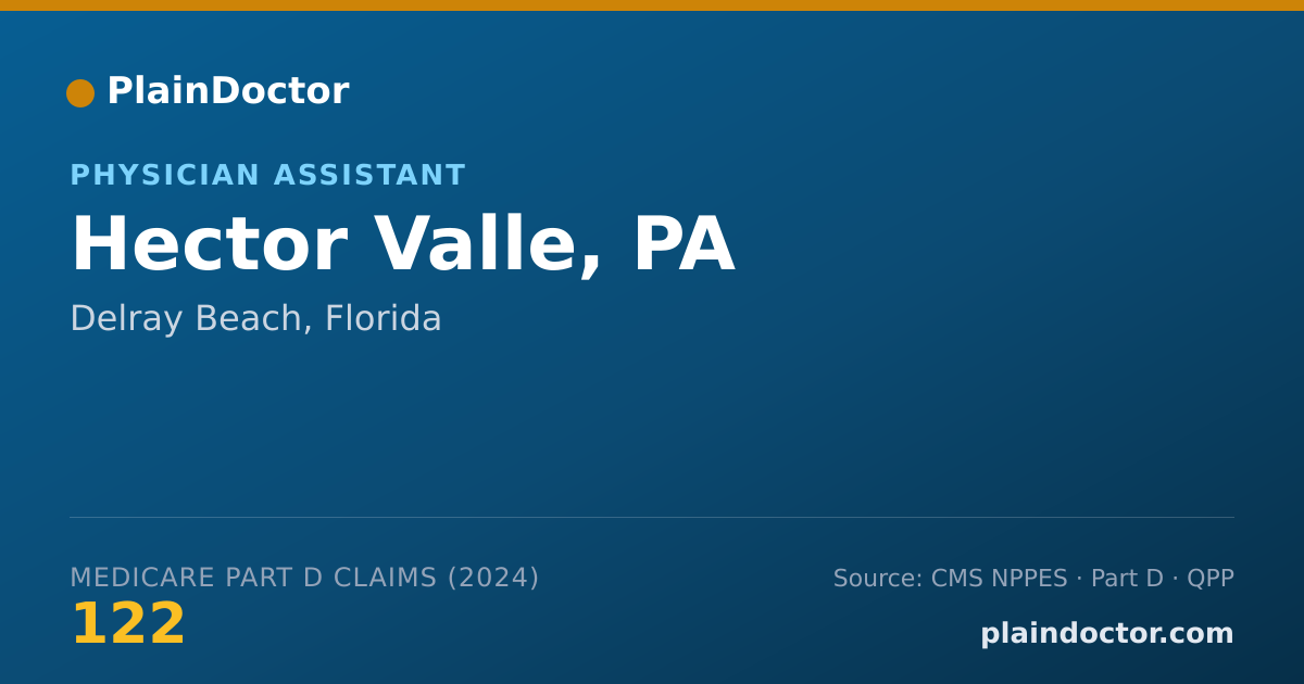 Shareable card for Hector Valle, PA - Physician Assistant, Delray Beach, FL
